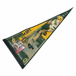 Wincraft NFL Green Bay Packers Brett Favre 421 TD Pass Record Football Pennant